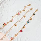 BEACH ANKLET WITH CHERRY SHELL STAR CHARMS_CWAJE4609