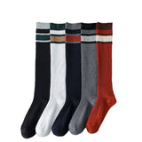2024 NEW COLOR CONTRAST STRIPED MID CALF SOCKS_CWMS0649