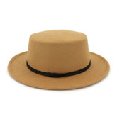 NEW STYLE FLAT TOP FLAT BRIM HAT JAZZ HAT_CWAH1781