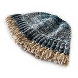 ADULT KNITTED HAT COLORFUL STRIPED BUCKET HAT_CWAH2051