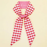 FLORAL LETTER SCARF HAIR TIE BAG RIBBON_CWASC0096