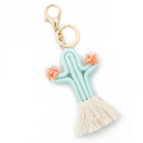 HANDMADE CACTUS KEYCHAIN COLORFUL COTTON ROPE_CWAB5025