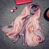 GRADIENT SILK LONG SCARF SHAWL_CWASC0606