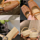 5CM WEDGE STRAW SLIDE SANDALS FOR VACATION_CWSHF0158