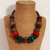 RETRO ETHNIC STYLE COLORFUL COCONUT SHELL NECKLACE_CWMM4433