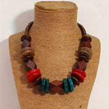 RETRO ETHNIC STYLE COLORFUL COCONUT SHELL NECKLACE_CWMM4433