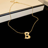 NEW LETTER PENDANT NICHE TEMPERAMENT NECKLACE_CWAJE2063