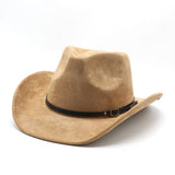 Western Cowboy Hat Brown Jazz Hat Felt Hat_Cwah2497