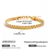 CLASSIC 18K GOLD MATTE FLAT CHAIN BRACELET_CWAJE4825