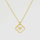 SHELL FOUR LEAF CLOVER CONSTELLATION NECKLACE_CWAJE0688