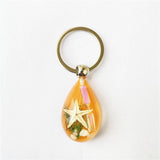 CREATIVE STARFISH HOURGLASS KEYCHAIN PENDANT_CWMM3699