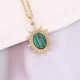 NATURAL STONE PENDANT NECKLACE_CWAJE0653