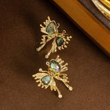 ABALONE BUTTERFLY EARRINGS WITH DIAMOND ANDZIRCONIA_CWMM4352