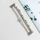 APPLE WATCH 9 I WATCH 8 BEADED ELASTIC STRAP_CWWW0066