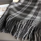 Checkerboard Winter Warm Cashmere Feel Scarf_Cwasc03262