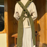 HOME CAFE ART FLORIST RUFFLED APRON_CWMM5804