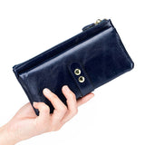 Vintage Waxed Leather Multifunctional Wallet_Cwab3812