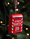 IRON PAINTED MAILBOX VINTAGE CHRISTMAS HANGING_CWMM9780