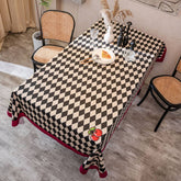 CHECKERBOARD TABLECLOTH SUEDE TABLECLOTH_CWMM0973