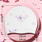 Xl Printed Silicone Swim Cap For Women Adults_Cwmm6706