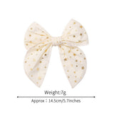 Vintage Plaid Bow Tail Hair Clip For Kids