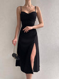 Trendset Waist High Split Halter Dress