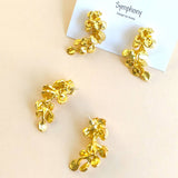 LEAF TASSEL FLOWER EARRINGS_CWAJE2045