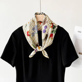 SILK SQUARE SCARF ELEGANT CHINESE FLORAL PRINT_CWASC0814