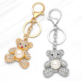 CUTE CREATIVE DIAMOND STUDDED TEDDY BEAR KEYCHAIN_CWAJE0954