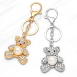 CUTE CREATIVE DIAMOND STUDDED TEDDY BEAR KEYCHAIN_CWAJE0954