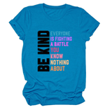 Trendy Womens Tee With Kindness Slogan