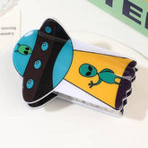 HALLOWEEN ALIEN ACRYLIC HAIR CLAW SPOOKY CLIP_CWAHA1633