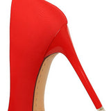 SIMPLE SOLID COLOR SHALLOW POINTED TOE HIGH HEELS_CWSHH0064
