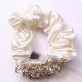 ELEGANT CRYSTAL SCRUNCHIE FASHION HAIR TIE_CWAHA6863