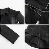 Womens Leather Garment With Removable Hem