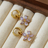 LIGHT LUXURY SIMPLE ZIRCON FLOWER EARRINGS_CWMM3610