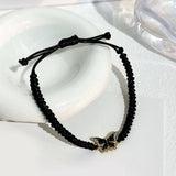 BOHO BUTTERFLY WAX ROPE ANKLET BEACH STYLE_CWMM6350