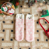 SANTA CLAUS FUZZY CHRISTMAS SOCKS GIFTS FOR WOMEN_CWMS0766