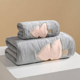 EMBROIDERED CORAL FLEECE ABSORBENT BATH TOWEL_CWMM2289