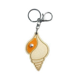 CREATIVE SEASHELL ROUND MIRROR KEYCHAIN ACRYLIC_CWMM6377