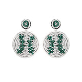 Hand Beaded Vintage Football Stud Earrings_Cwaje1658