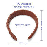 HANDCRAFTED PU LEATHER PADDED HIGH CROWN HEADBAND_CWAHA6334