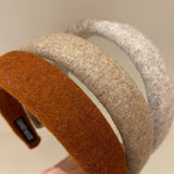 SOLID COLOR WOOL HEADBAND HAIRPIN HEADDRESS_CWAHA4027