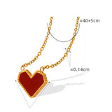 Valentines Day Heart Shaped Pendant Necklace