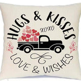 SIMPLE VALENTINES DAY LETTER PRINT PILLOWCASE_CWMM0778