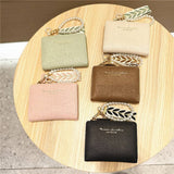 Minimal Crack Texture Pearl Bifold Wallet_Cwab06214