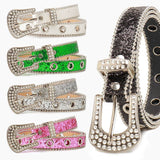 Trendy Rhinestone Needle Buckle Womens Belt
