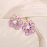 NEW SIMPLE HOLLOW FLOWER ENAMEL EARRINGS_CWAJE3991