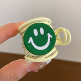 SMILEY FACE PONYTAIL HAIR CLAW CLIPS FOR WOMENS_CWAHA0291