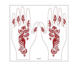 REALISTIC HENNA TATTOO STICKERS BROWN RED LACE_CWMM8361